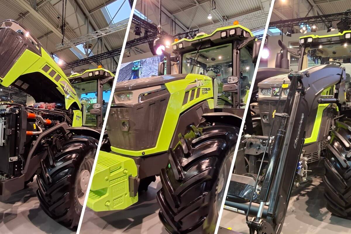 Da sinistra, i tre modelli ibridi diesel elettrici DV3504, DQ2604 e DL1604 di Zoomlion da 350, 260 e 160 cavalli